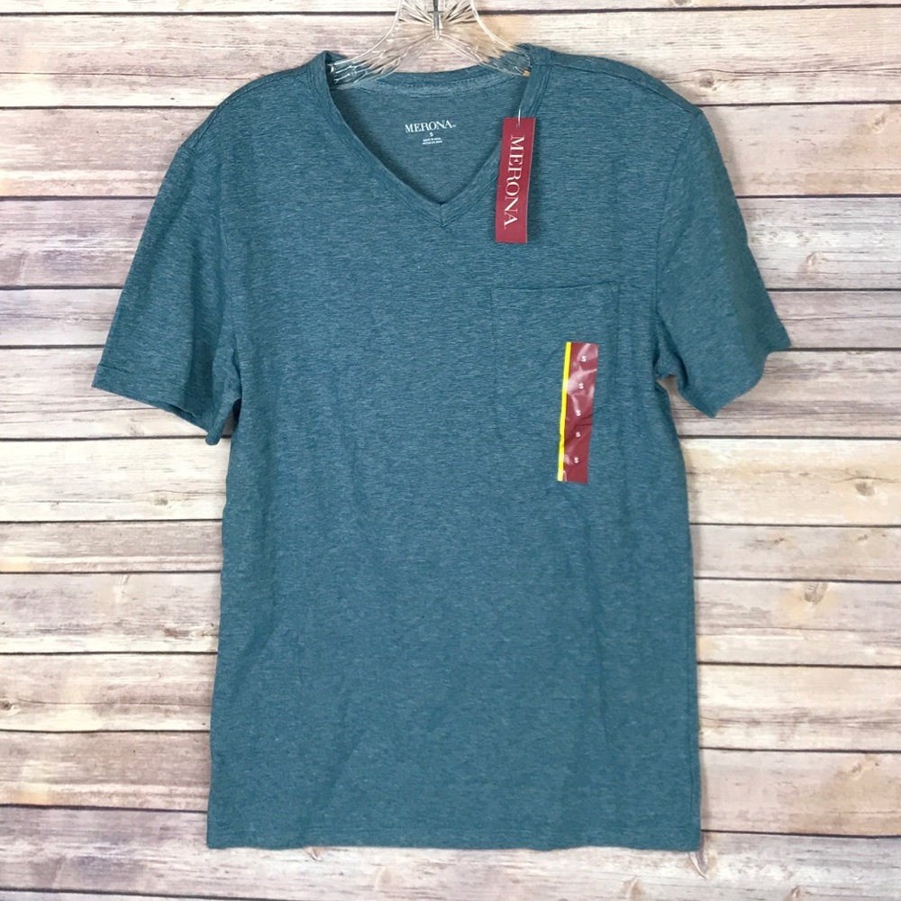 Merona Short Sleeve Jade Green Cotton Shirt Small